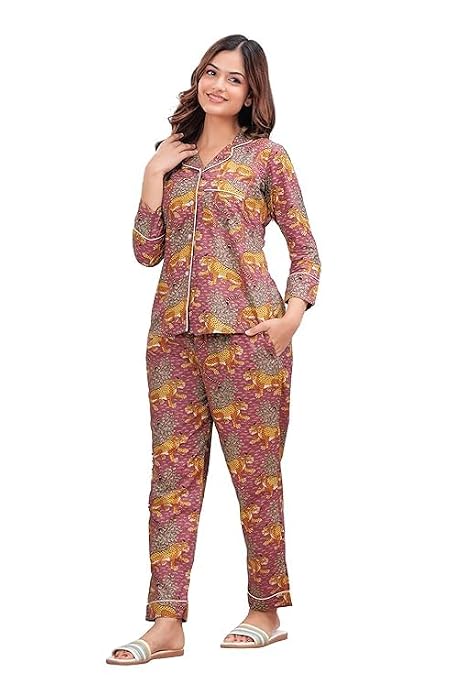 Leopard Printed Night Suit Set