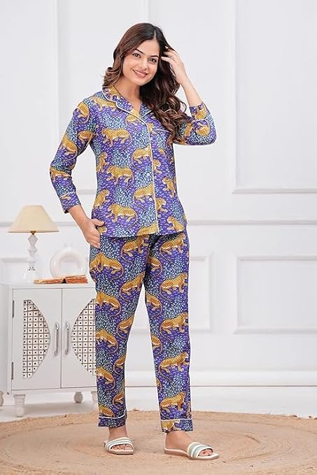 Leopard Printed Night Suit Set