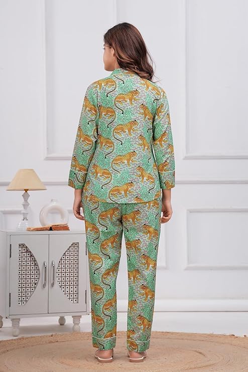 Leopard Printed Night Suit Set