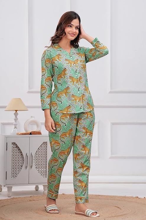 Leopard Printed Night Suit Set