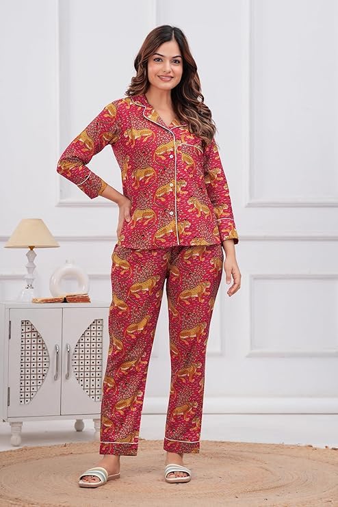 Leopard Printed Night Suit Set