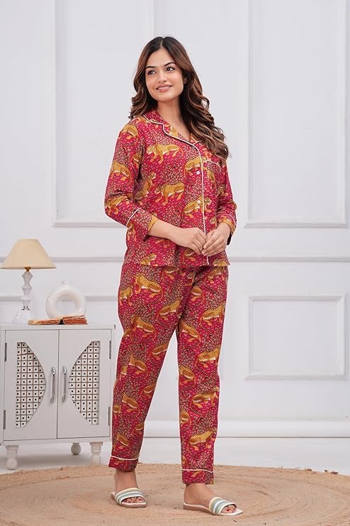 Leopard Printed Night Suit Set