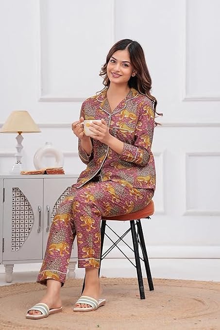 Leopard Printed Night Suit Set