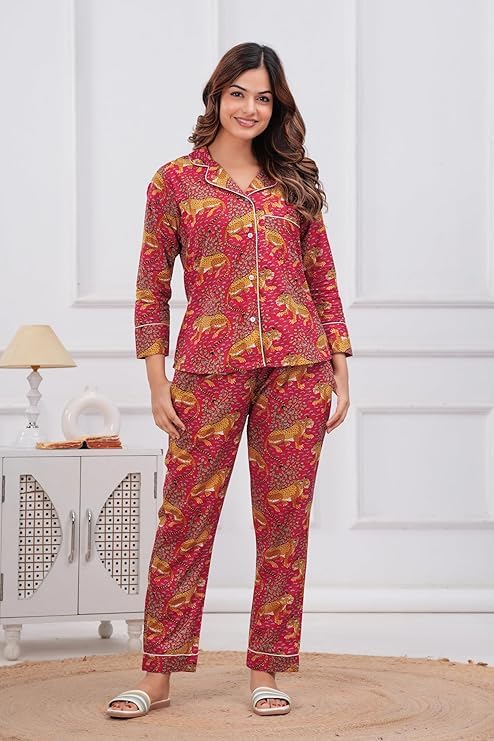 Leopard Printed Night Suit Set
