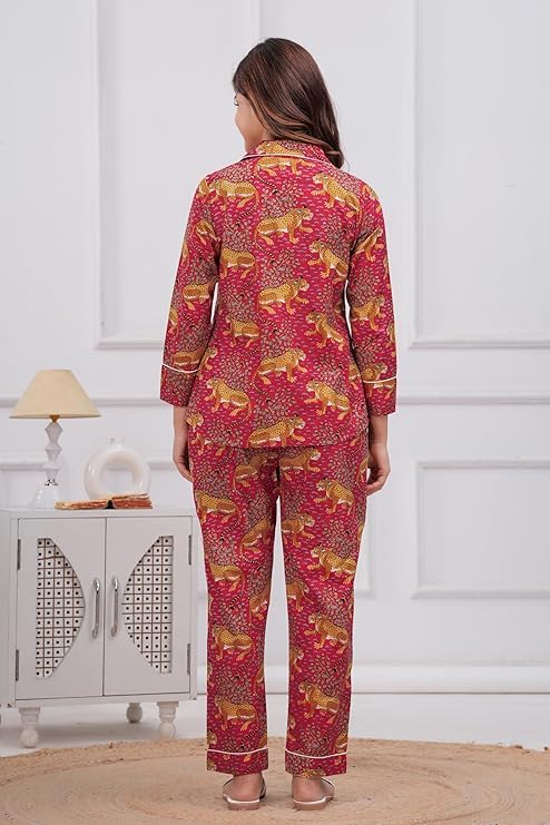 Leopard Printed Night Suit Set