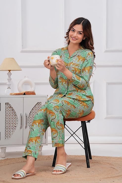 Leopard Printed Night Suit Set