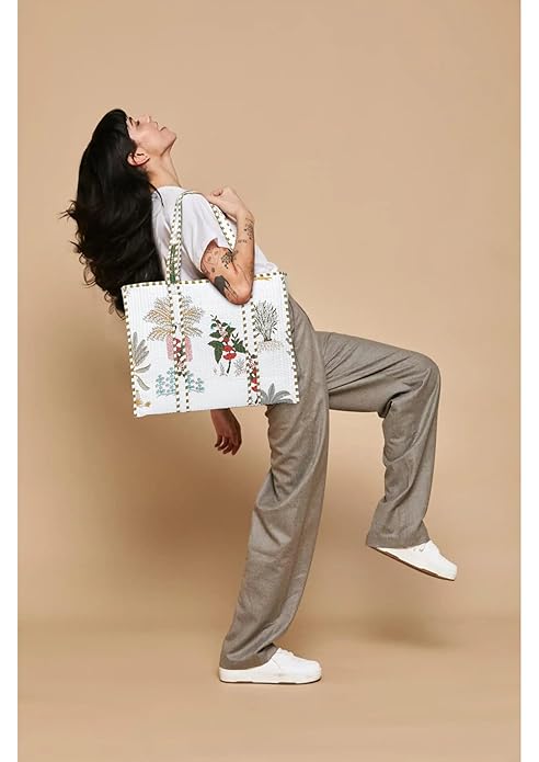 Quilted Cotton Tote Bag