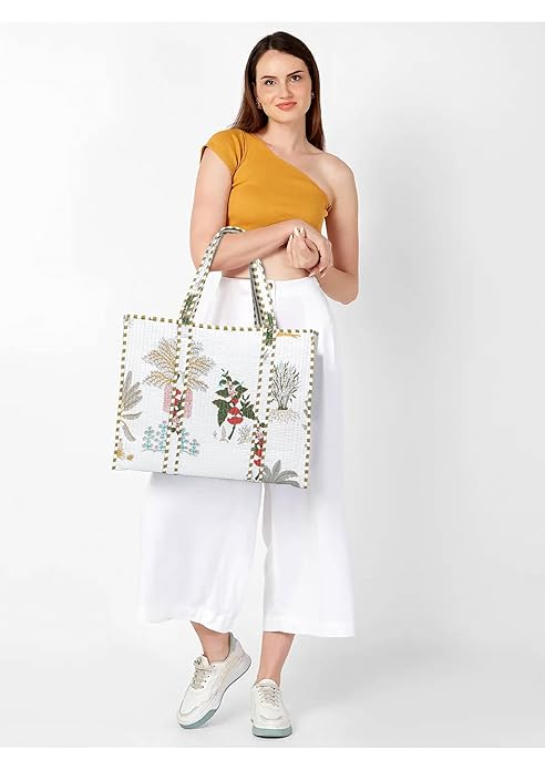 Quilted Cotton Tote Bag