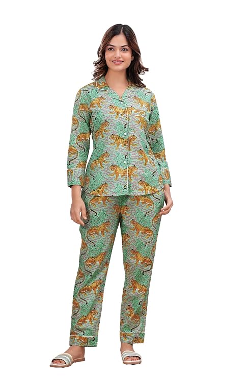 Leopard Printed Night Suit Set