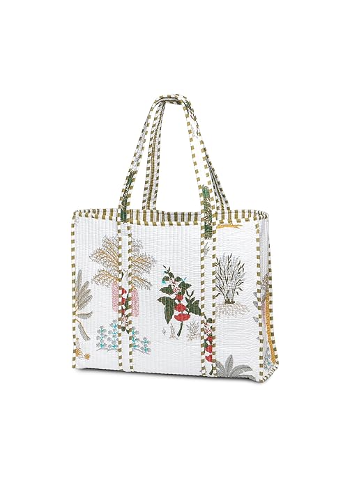 Quilted Cotton Tote Bag