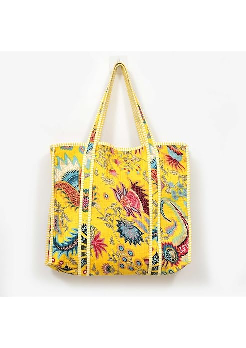 Quilted Cotton Tote Bag