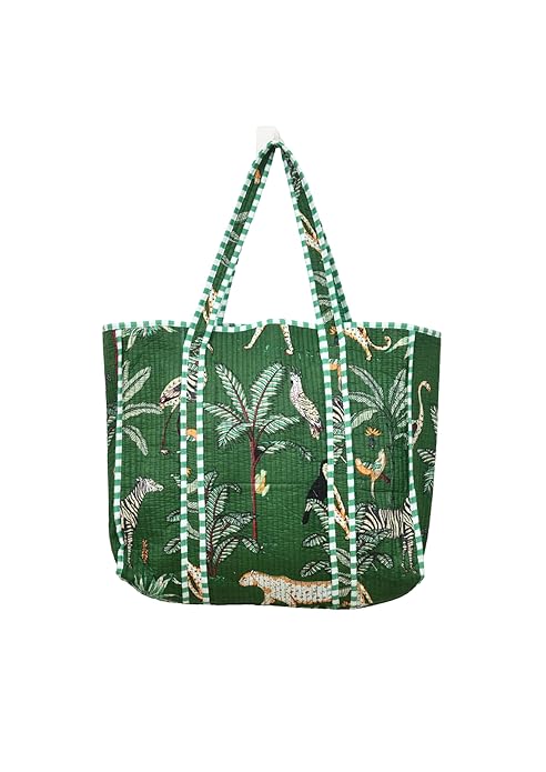 Quilted Cotton Tote Bag