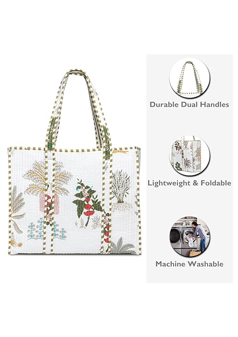 Quilted Cotton Tote Bag