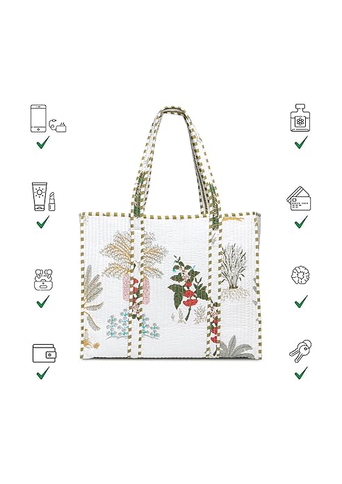 Quilted Cotton Tote Bag