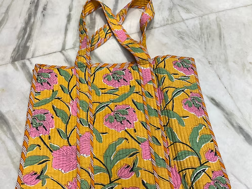 Jungle Printed Quilted Cotton Bags