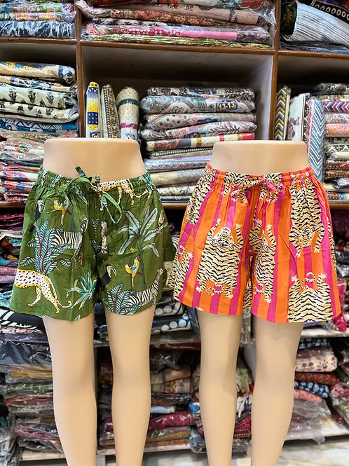 Jungle Prints Cotton Shorts