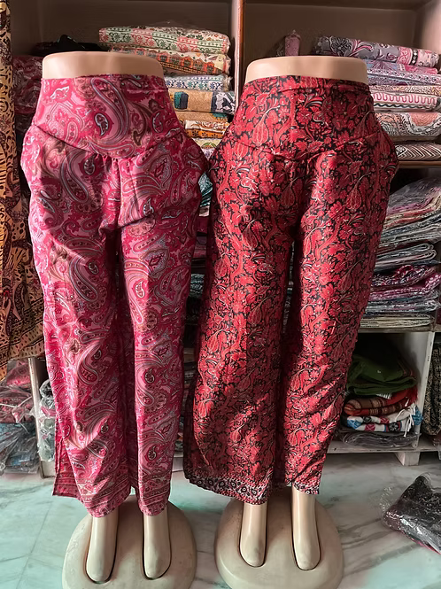Women Silk Plazo With Back Elastic