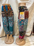 Cotton Multi Colour Patch Block Printed Harem Pants