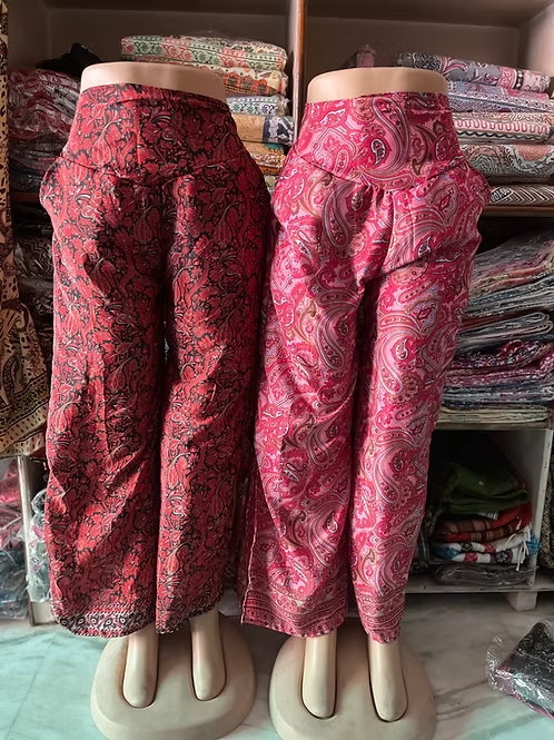 Women Silk Plazo With Back Elastic