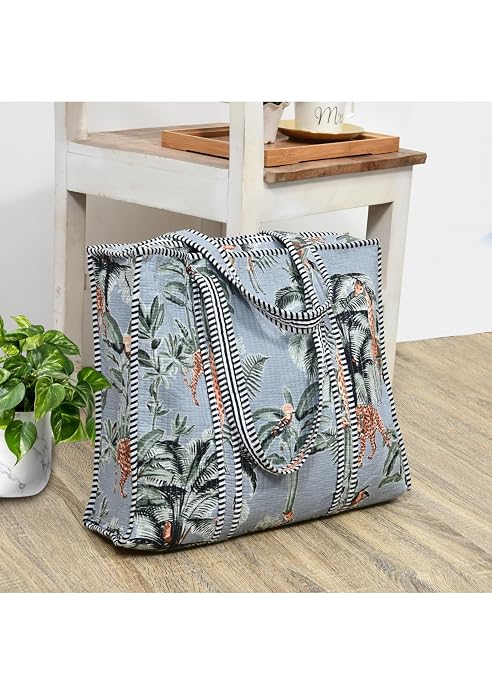 Quilted Cotton Tote Bag