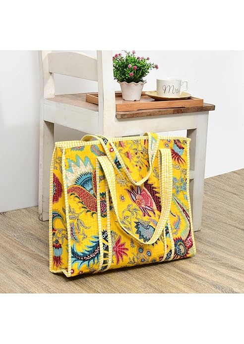 Quilted Cotton Tote Bag