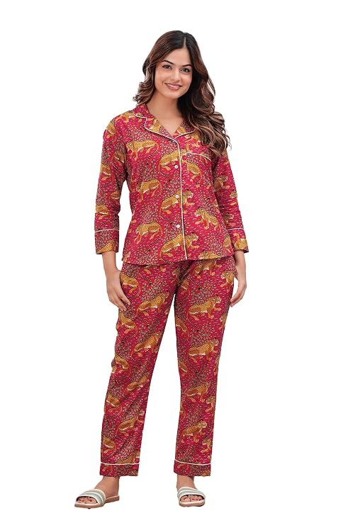 Leopard Printed Night Suit Set