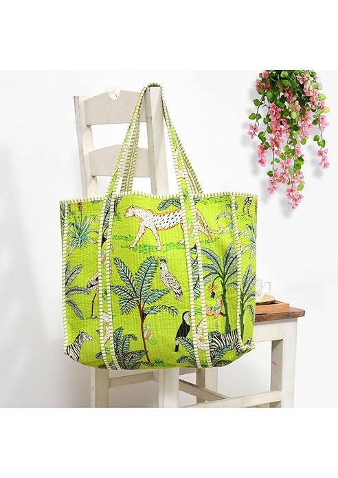 Quilted Cotton Tote Bag