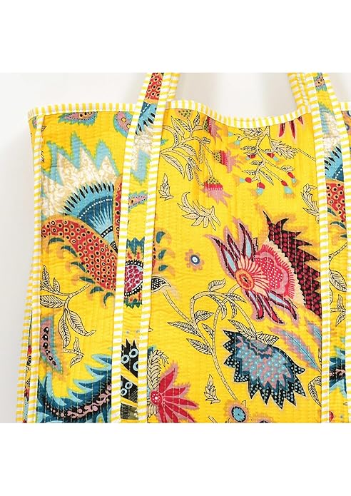 Quilted Cotton Tote Bag