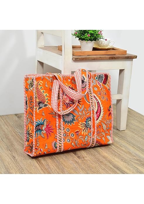 Quilted Cotton Tote Bag