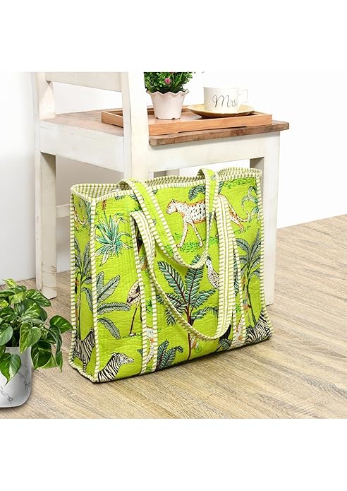 Quilted Cotton Tote Bag