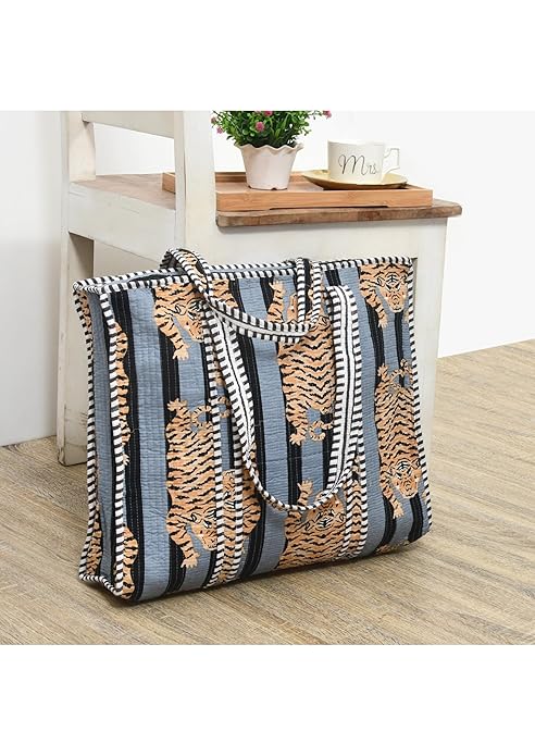 Quilted Cotton Tote Bag