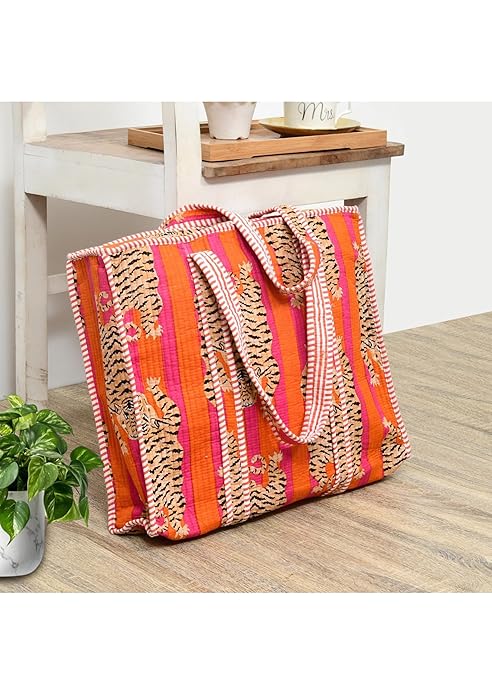 Quilted Cotton Tote Bag