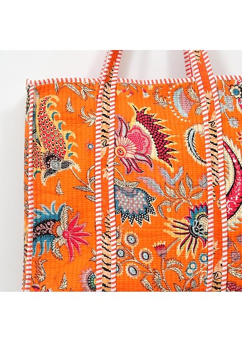 Quilted Cotton Tote Bag
