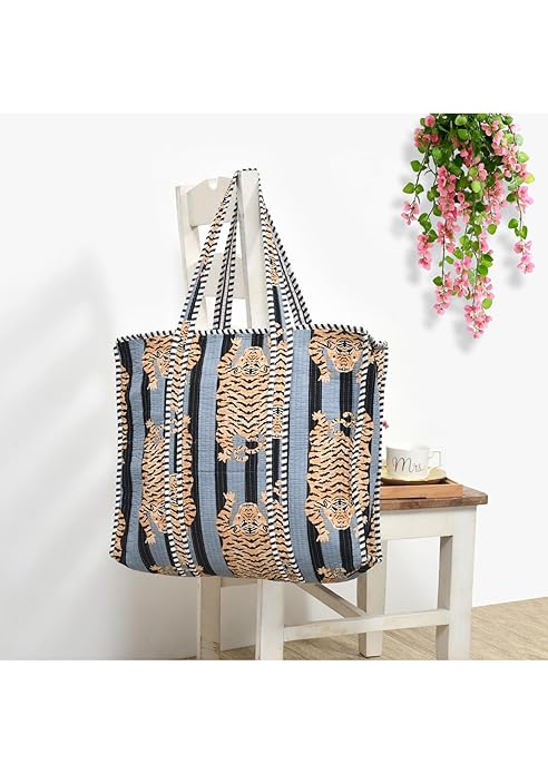Quilted Cotton Tote Bag