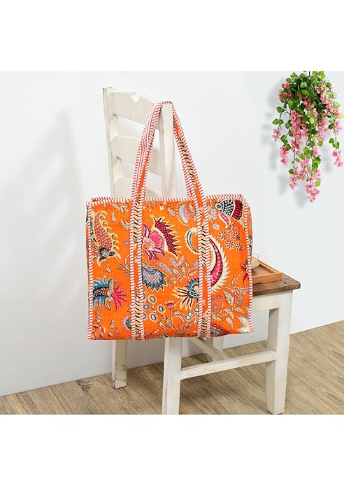 Quilted Cotton Tote Bag