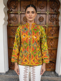Jacket With Kachhi Banjara Embroidery In Cotton