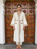 V-neck Collar Knee Length 100% Cotton Soft Unisex Waffle Kimono