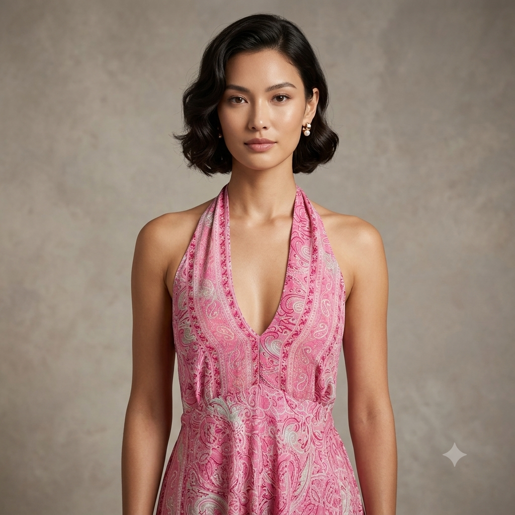 Unique Design All Time Party Mix color Deep V Neck Though Mesh Dress Halter Back