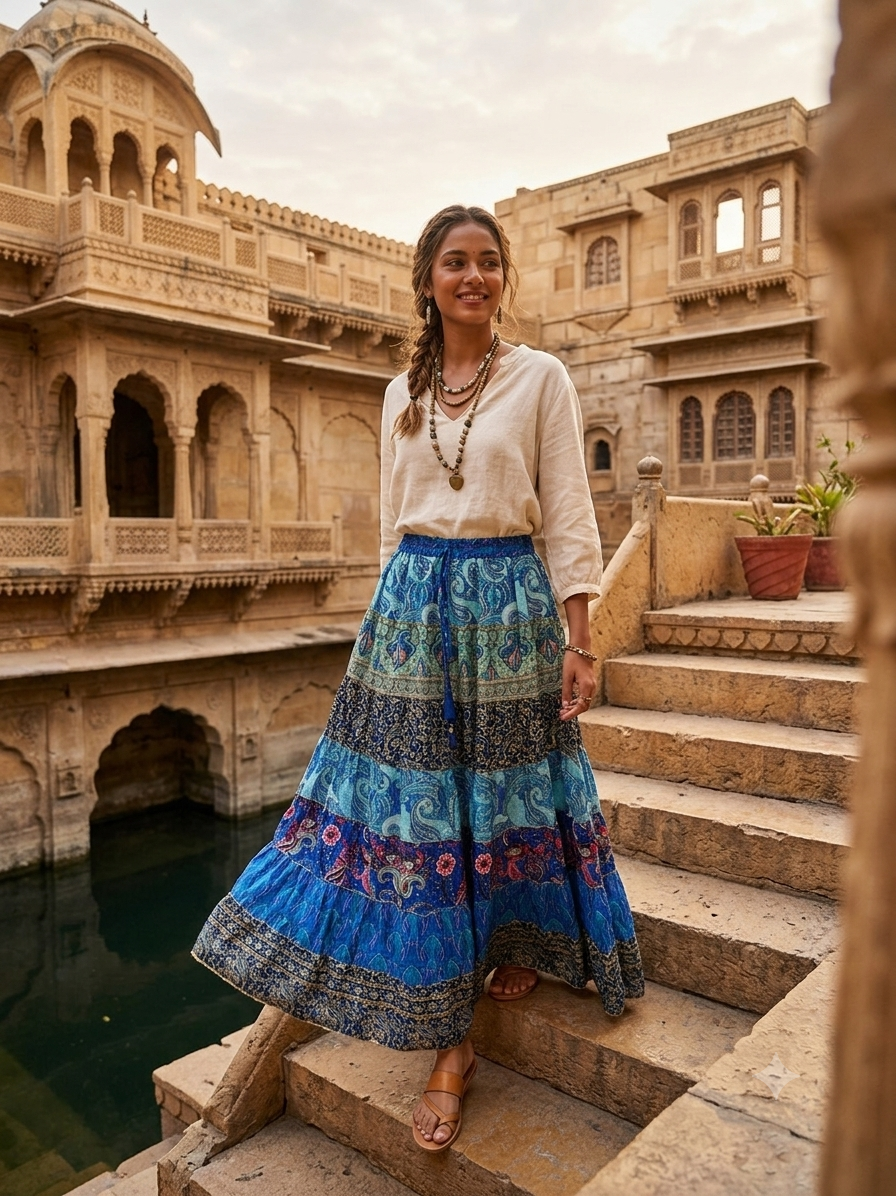 Gypsy Long frill Skirt