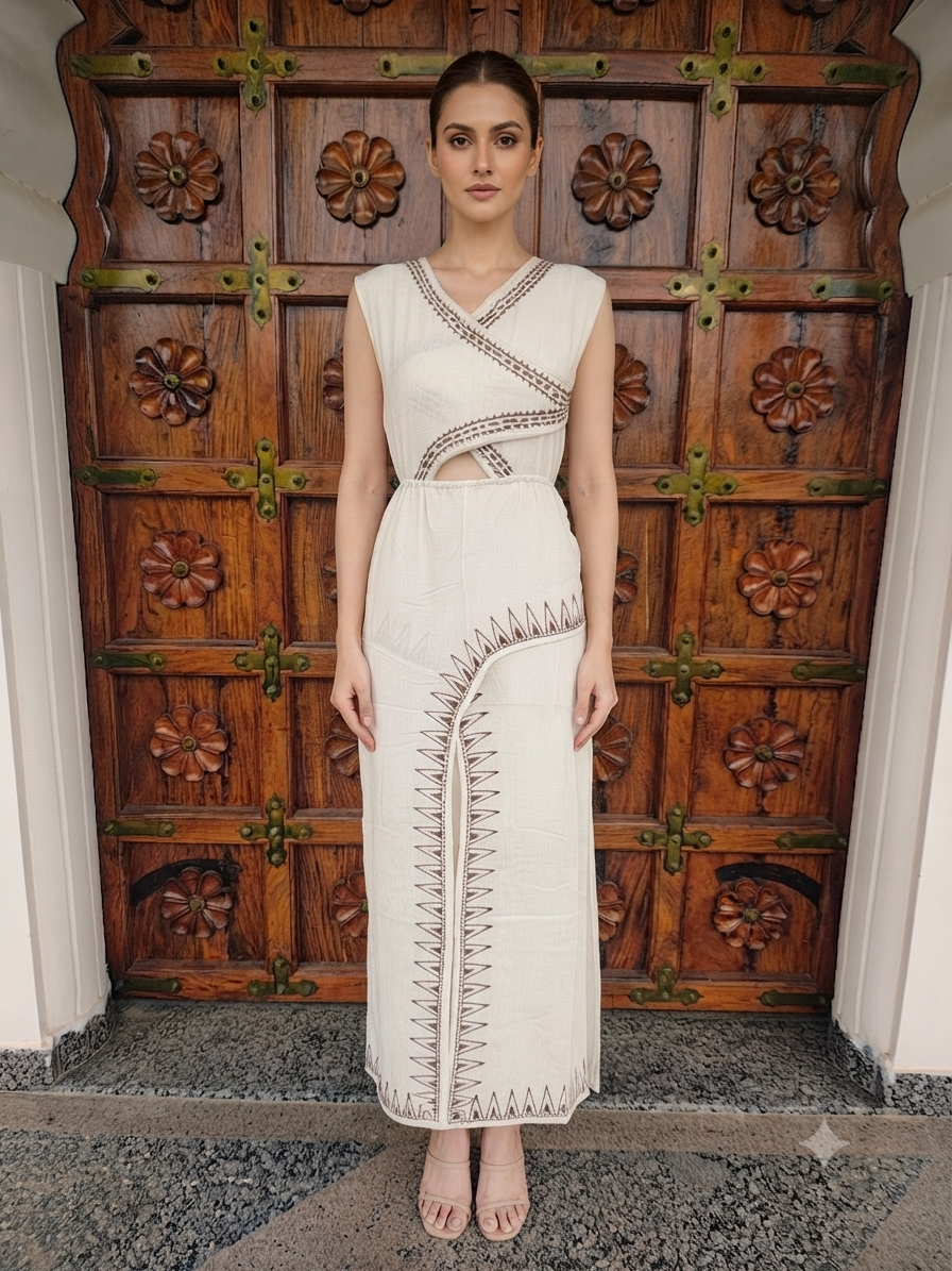 Women's Boho V-Neck Casual long Maxi, Sleeveless dress