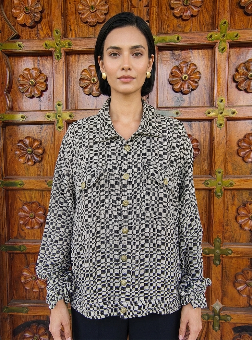 Unisex All-Season Woven Bohemian Style 100% Cotton  Bomber Jacket