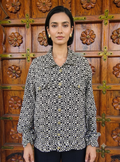 Unisex All-Season Woven Bohemian Style 100% Cotton  Bomber Jacket