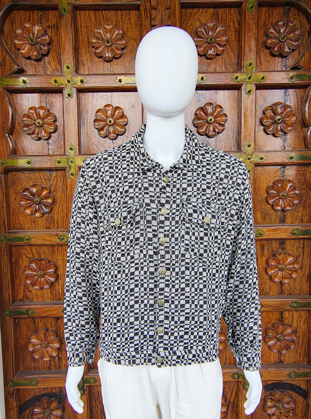 Unisex All-Season Woven Bohemian Style 100% Cotton  Bomber Jacket