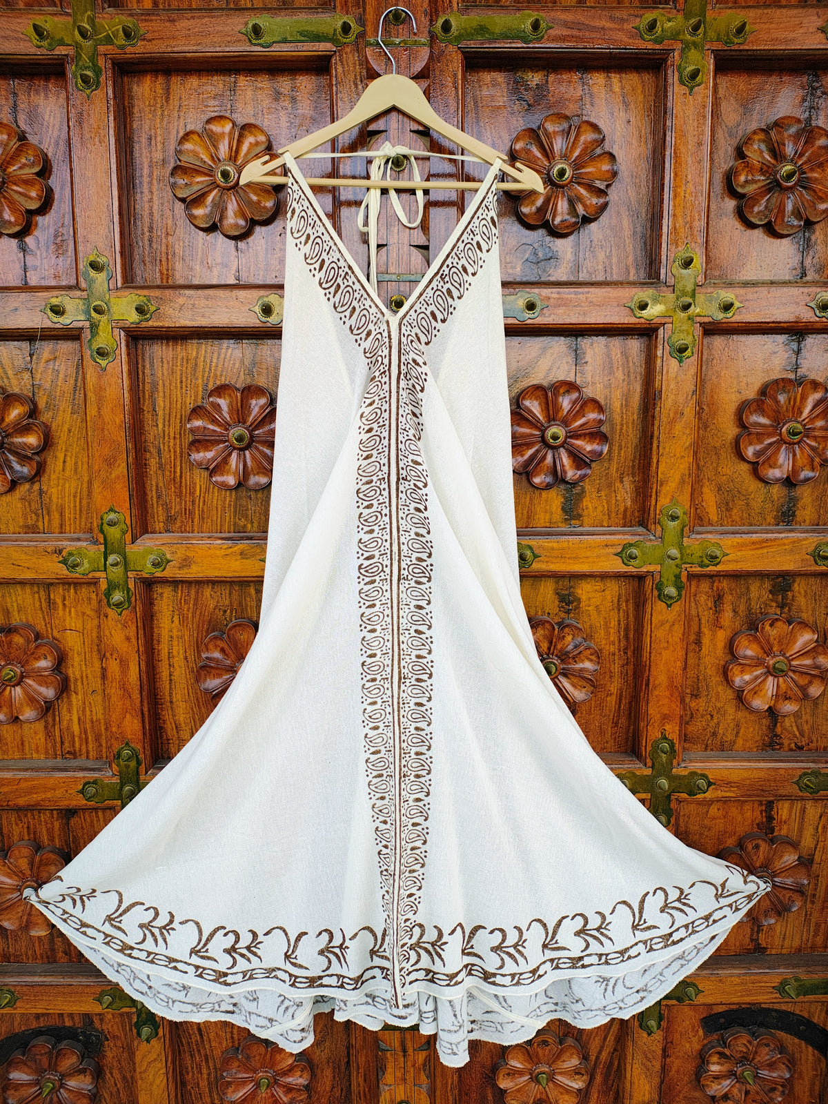 Bohemian Style Cotton Sleeveless Casual Long Magic Dress