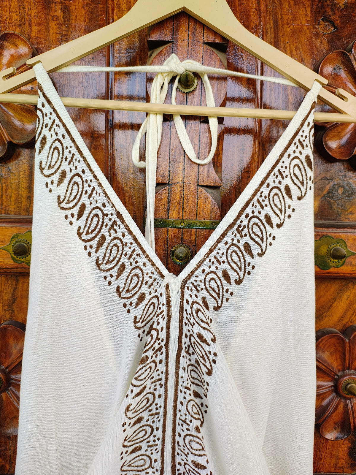 Bohemian Style Cotton Sleeveless Casual Long Magic Dress