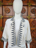 Boho Style Cotton Turn-Down Collar  Short Jacket