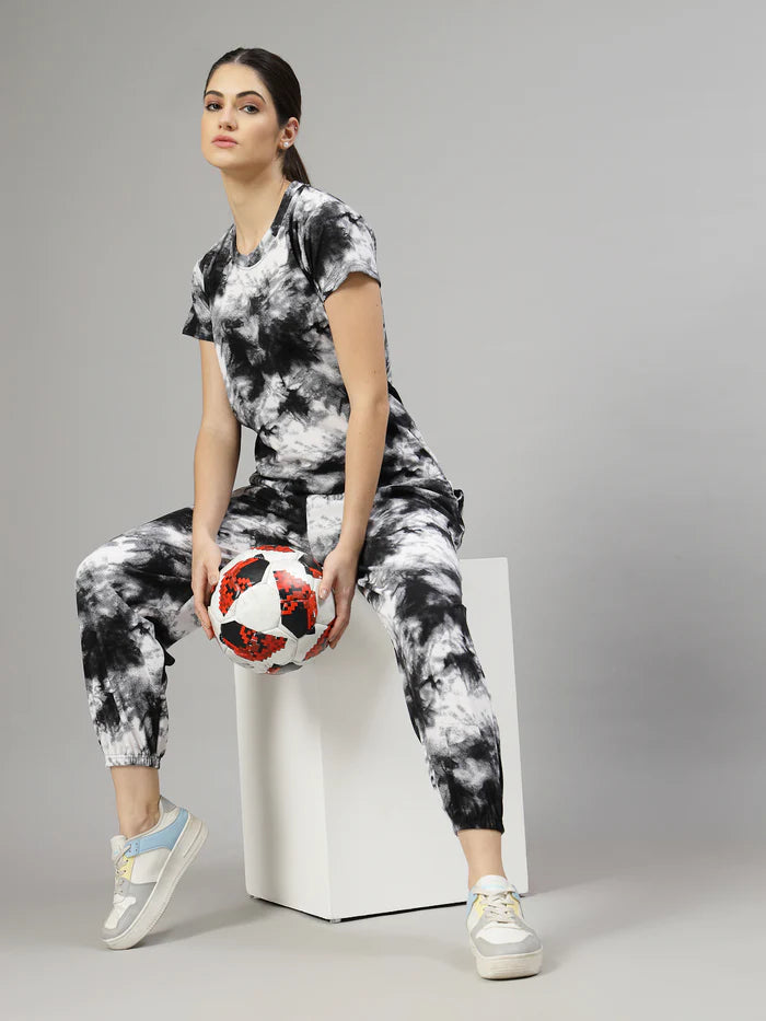 Animal Print Tie-Dye Night Suit Set
