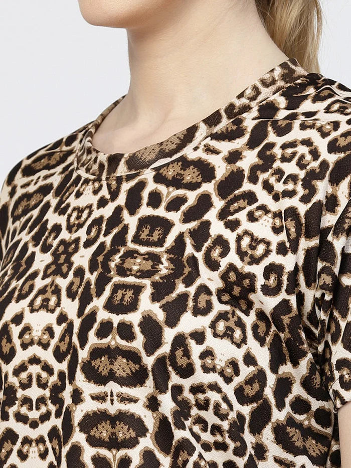 Animal Print Tie-Dye Night Suit Set