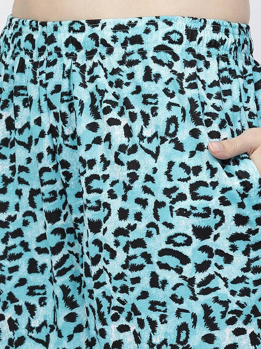 Animal Print Tie-Dye Night Suit Set