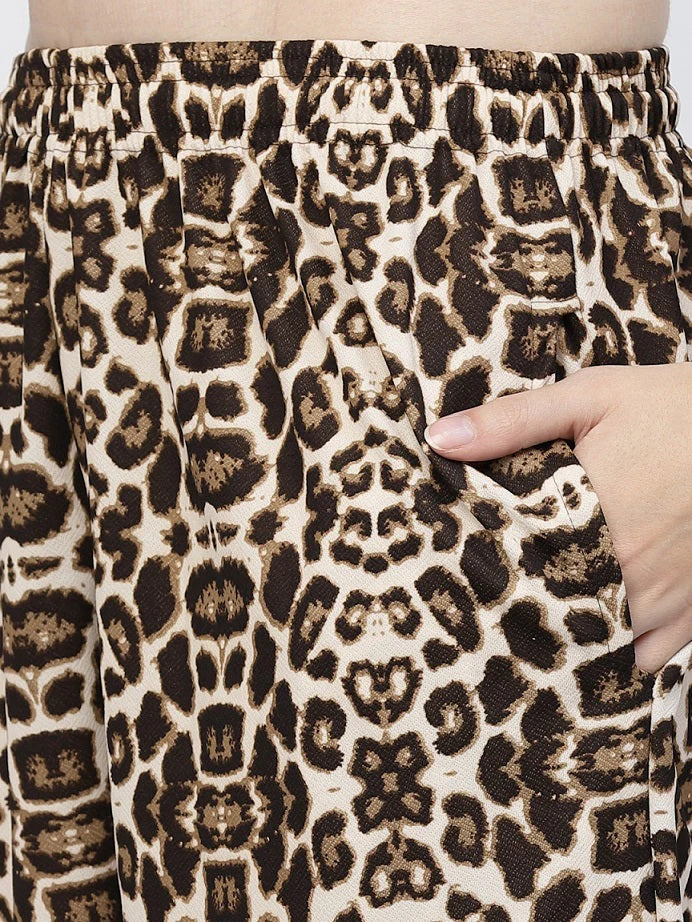 Animal Print Tie-Dye Night Suit Set